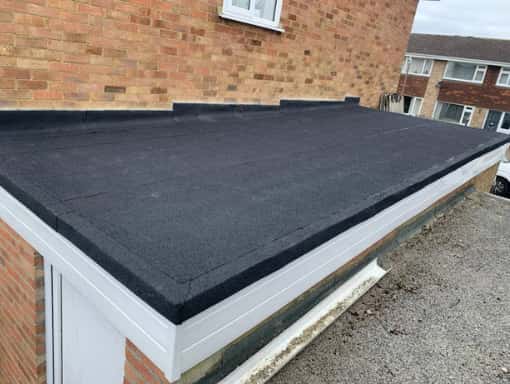 This is a photo of a flat roof installed in New Romney. Installation carried out by New Romney Roofing