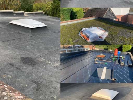 This is a photo of a flat roof being installed in New Romney. Installation carried out by New Romney Roofing